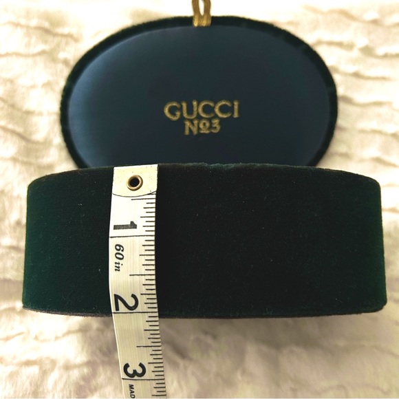Gucci No. 3 Hunter Green Velvet Vintage Perfume/Cologne Box - Picture 13 of 16